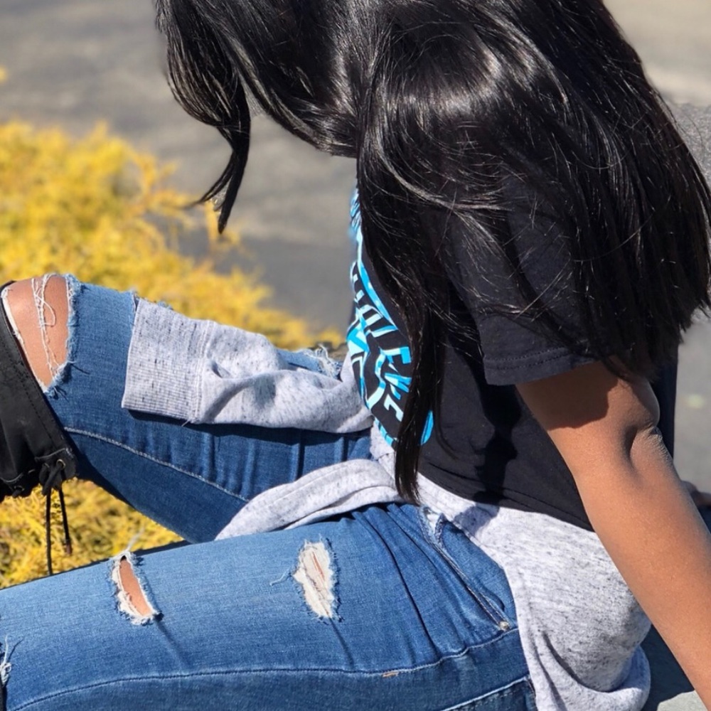 garage ripped jeans